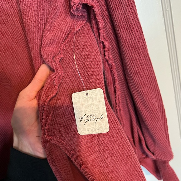 Free People Asher Thermal Knit V-neck Top - Picture 8 of 10